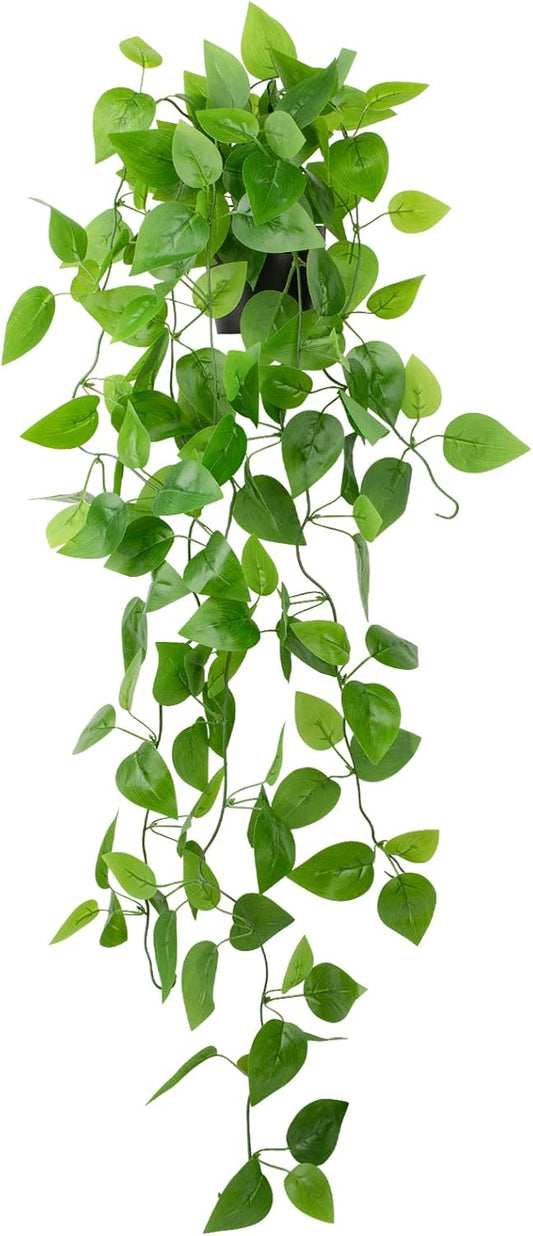 LOYWREE Small Fake Hanging Plant Artificial Potted Plants for Indoor Outdoor Aesthetic - 39in