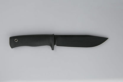Tactical Fixed Blade Knife, 5.87 inch Blade, 4.65 inch Kray-Ex Handle, Stonewashed 420 Stainless Steel, with Secure-Ex Sheath for Outdoor Camping Hunting Survival (B-Black)