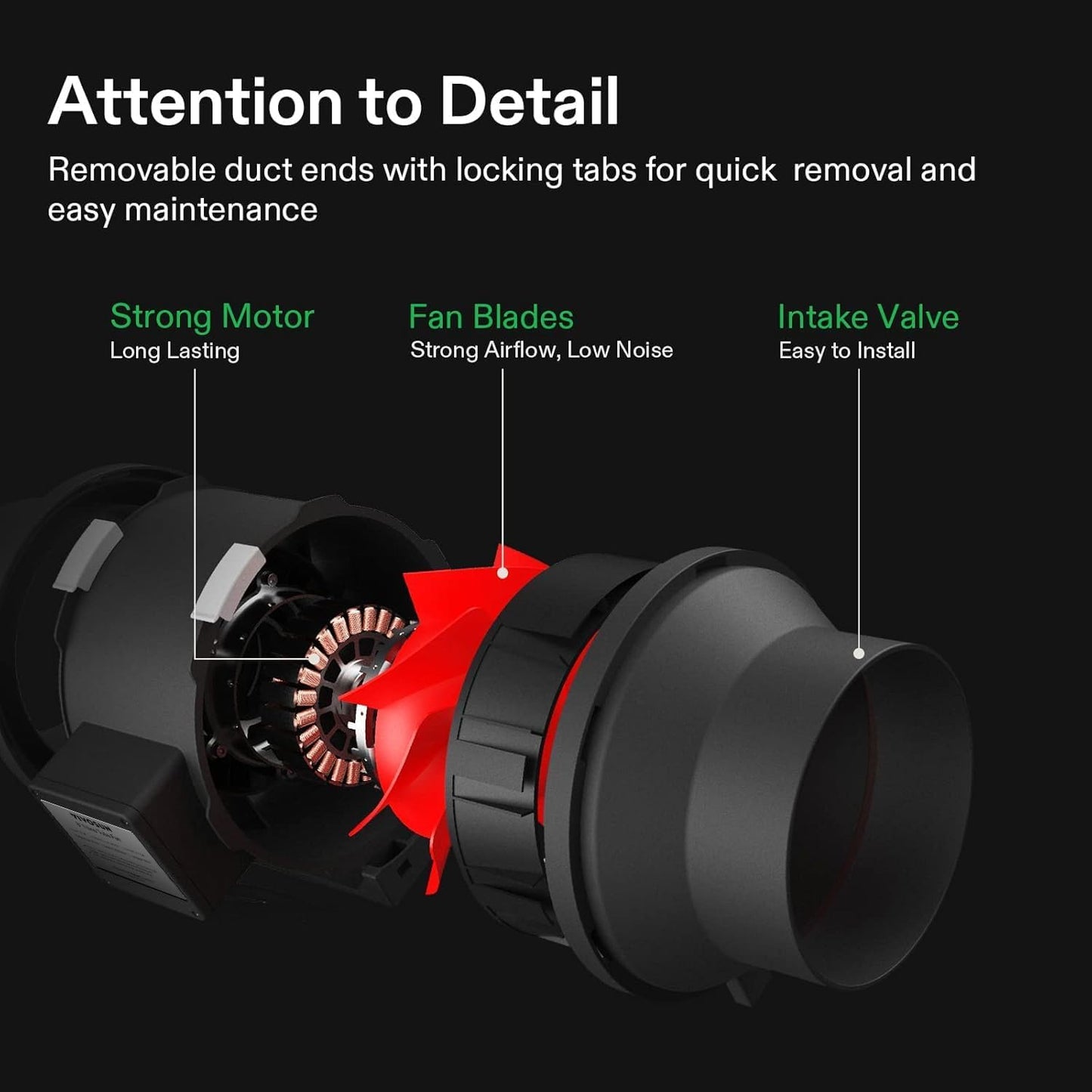 VIVOSUN 6 Inch 390 CFM Inline Fan with Speed Controller, 6 Inch Carbon Filter and 8 Feet of Ducting, Temperature Humidity Monitor for Grow Tent Ventilation