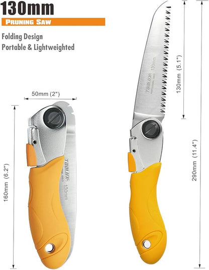 Folding Pruning Hand Saw 5 Inch Camping Wood Mini Small Saw Garden Tree Saw Japanese Pull Razor Teeth Saw Durable for Wood Branches Bone Camping with SK-5 Steel Blade.