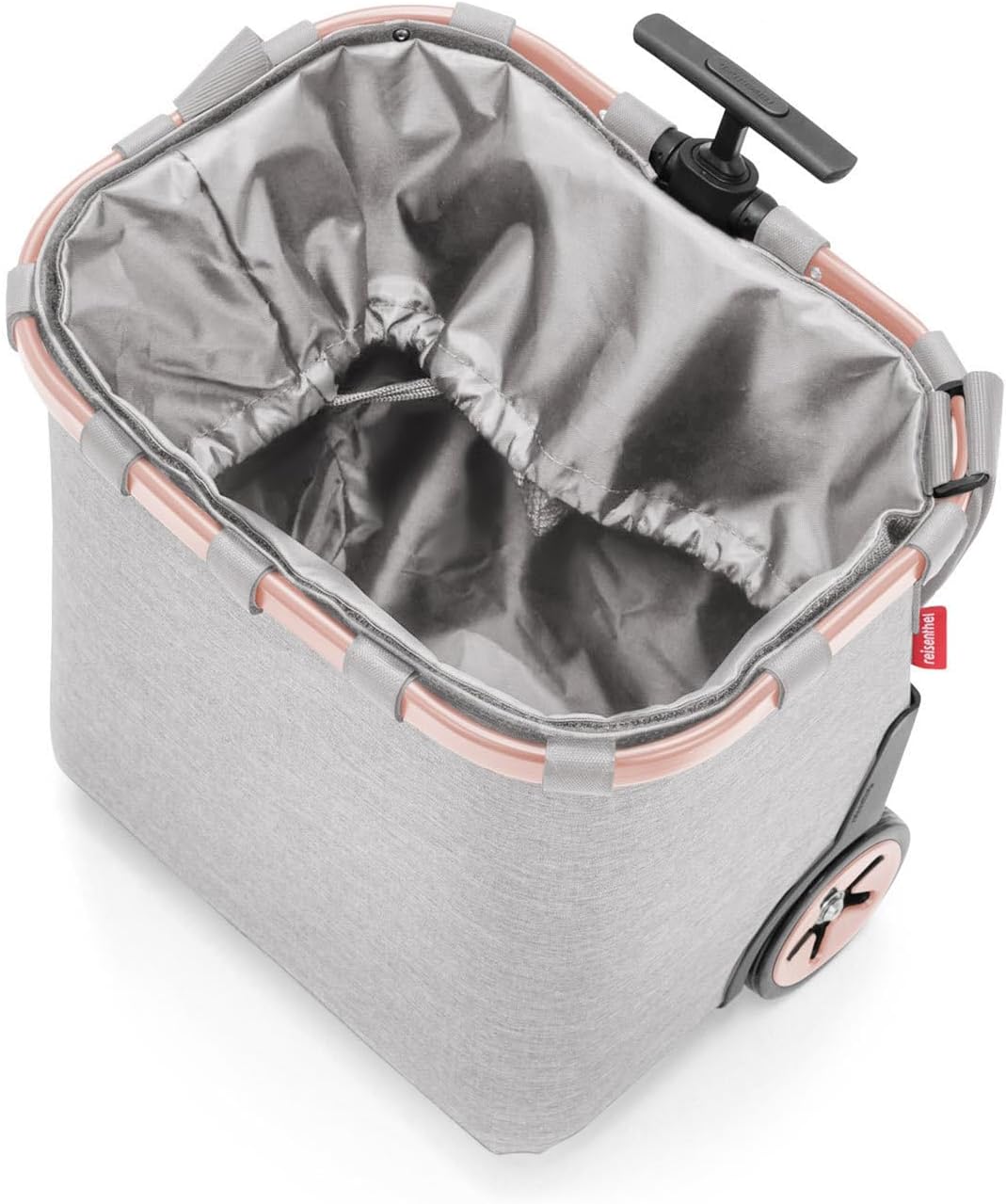 reisenthel carrycruiser Twist Sky Rose - Portable Shopping Trolley with Sturdy Aluminum Frame, Shoulder Strap and Removable mesh Inner Bag -Water-Repellent