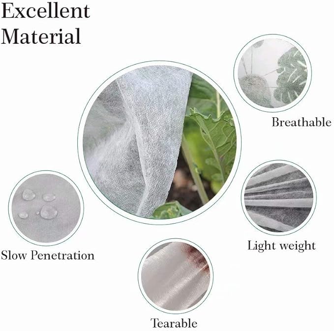 Agfabric Plant Covers Freeze Protection Frost Blankets for Plants 6'x30' 0.9oz Row Covers Outdoor Plant Covers for Winter Freeze Cloths for Plants Winter Frost Pests Protection,White
