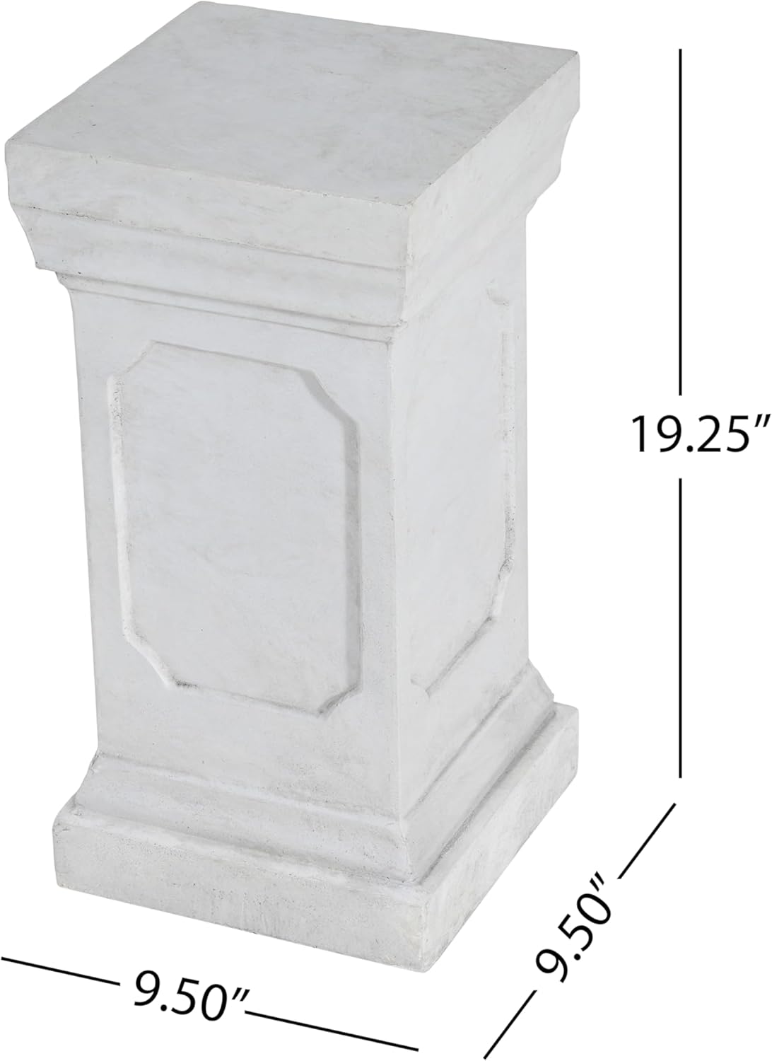 Decorative Roman Column Pedestal Column Plant Stand, Vintage European Style Classical Garden Pillar, Indoor Outdoor Decor, Pedestal Columns Plants Standing for Entryway Garden Yard Home (Antique White/19.25''H)