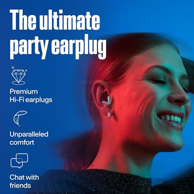Alpine Tune Earplugs, Concert Ear Plugs for Noise Reduction, High Fidelity Music Quality, 19dB
