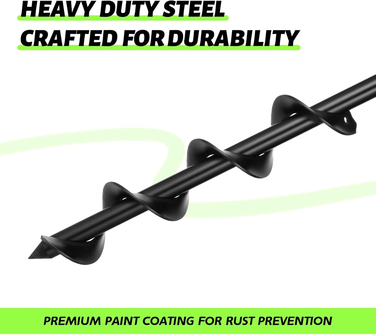 ERYTLLY Auger Drill Bit for Planting 2 x14.5inch,Garden Auger Spiral Bulb Planter Tool for Umbrella Holes Post Hole Digger - Compatible with 3/8 inch Hex-Shank Drill