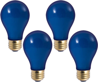 GoodBulb 60-Watt Plant Grow Light Bulb Blue Color A19 Shape & E26 Medium Base High Output Grow Light Indoor Plants Seeds Veg and Flower Pack of 4 Bulbs