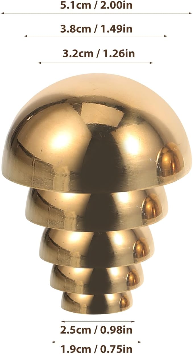 5Pcs Golden Stainless Steel Gazing Spheres Reflective Half Ball Garden Decor for Unique Photography and Outdoor Decoration
