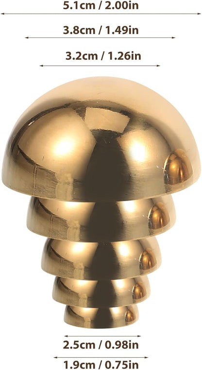 5Pcs Golden Stainless Steel Gazing Spheres Reflective Half Ball Garden Decor for Unique Photography and Outdoor Decoration