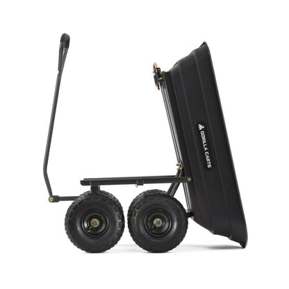 Gorilla Carts Heavy-Duty Poly Garden Dump Cart, 4 Cu Ft, 600 lb Capacity
