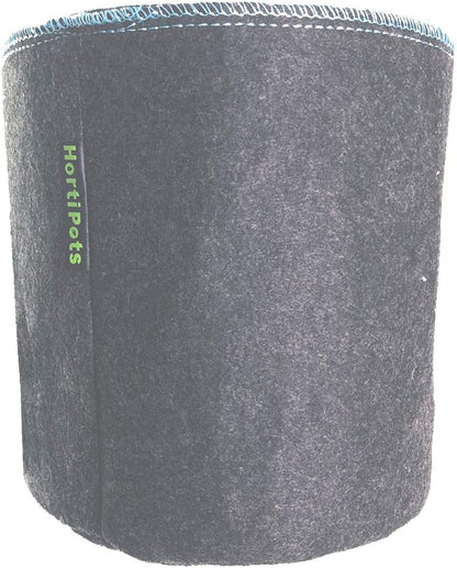 HORTIPOTS Fabric Pots 2 Gallon Non So Floppy Air Pruning Non Woven Black Gray Grow Bags (Pack of 6)