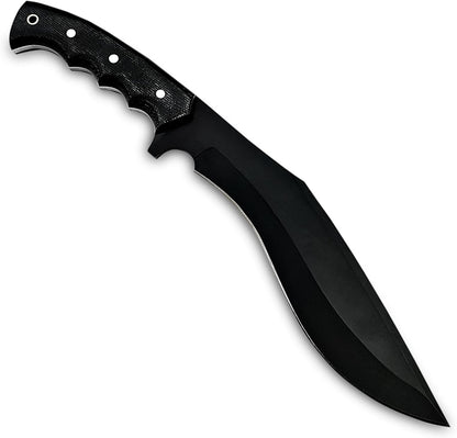 Poshland Handmade Kukri Knife with D2 Steel Blade, Durable G10 Handle, Premium Leather Sheath, Ideal for Carving, Hunting, Outdoor Use, and Gift for Adults