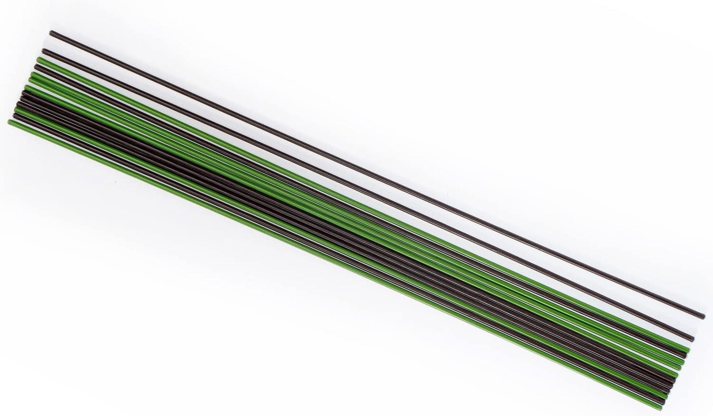 10-PCs 15-3/4" Plastic Coated Orchid Stakes for Plants Support, Bendable Orchid Support Stakes - Brown