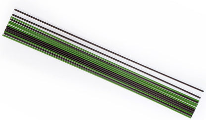 10-PCs 15-3/4" Plastic Coated Orchid Stakes for Plants Support, Bendable Orchid Support Stakes - Brown
