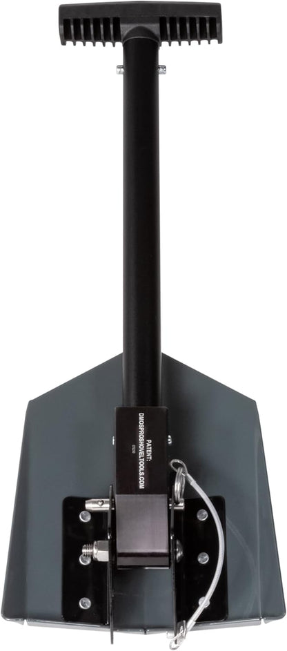 DMOS Delta Shovel - Collapsible Heavy-Duty Steel Folding Shovel for Camping, Overlanding, Survival, Military, Hunting, & Off-Road Use - Agate Grey - Compact