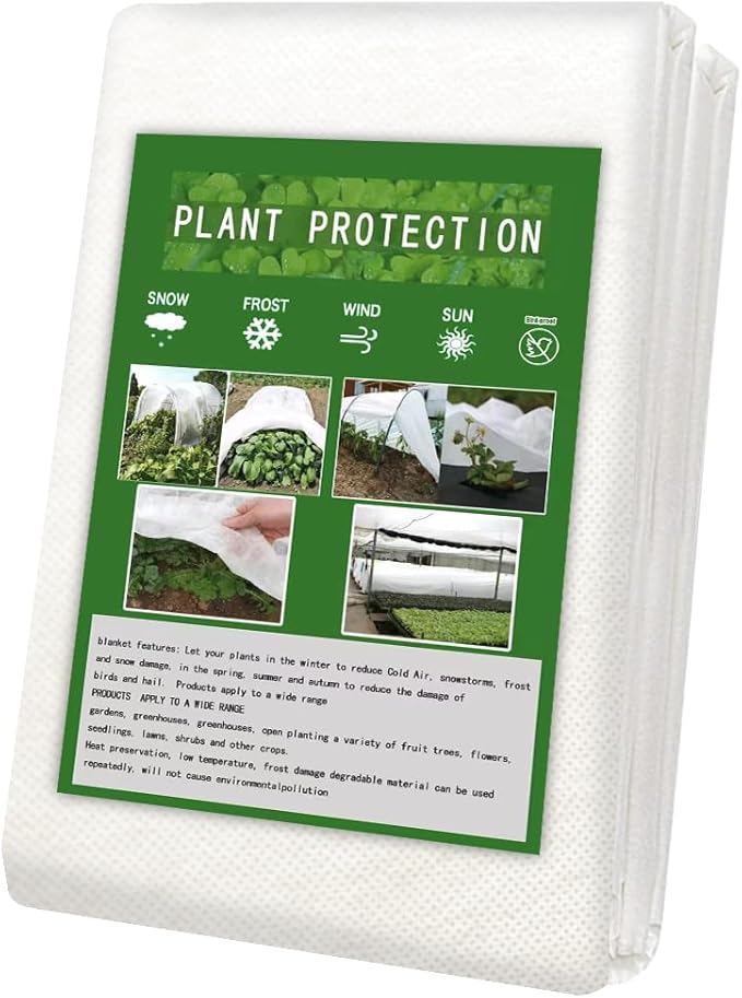 Plant Covers 10Ft x 33Ft, Plant Protectors from Animals, Garden Floating Row Covers for Raised Beds/Vegetables, Insect/Sun/Pest Protection (1.2 oz/yd², White)