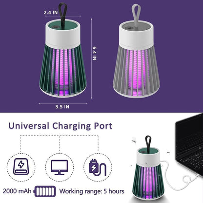 Mosquito Killer Lamp,Portable UV Bug Zapper Insect Trap for Indoor/Outdoor,USB-Powered with Grid for Camping,Patio,Home