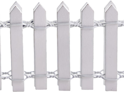 35 Inch Mini Fairy Garden Fence - White Wood Picket Fence for Crafts, Dollhouses, Plant Pots, and Home Garden Projects (2 Pack)