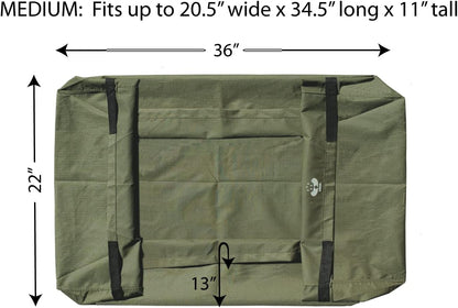 UpBloom - Patent Pending Wagon Liner and Cover with Easy Unloading Handles - Heavy Duty and Waterproof Accessories for Folding Utility Carts, Portable Beach, and Wheelbarrow Styles