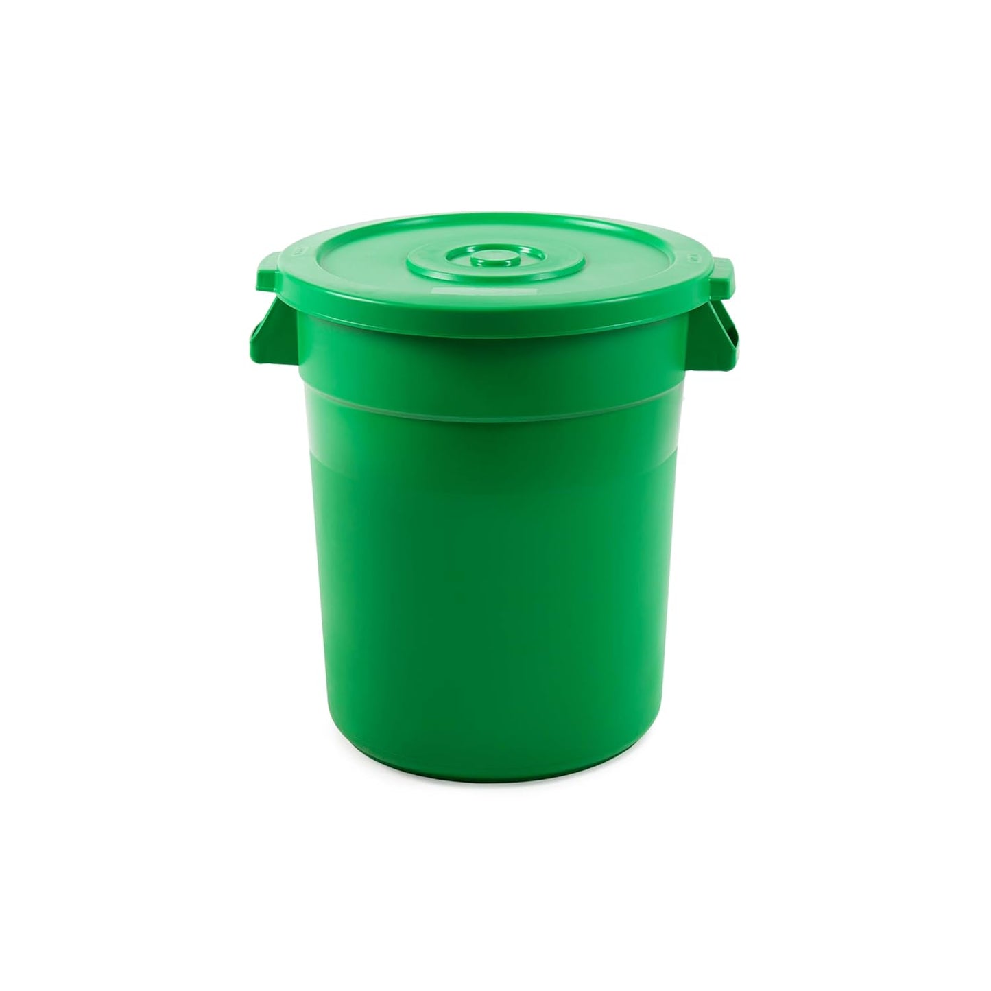 PRO&Family 20 Gallon Trash Can with Lid Round Ingredient Storage Containers Recycling Bin Kitchen Garbage Can Office Garbage Can Trash Barrel Plastic Barrel Yard Waste Bin Outdoor Trashcan (1, Green)
