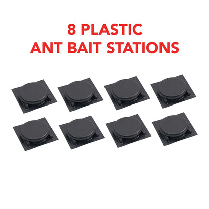 Ortho Home Defense Ant Bait Stations, Outdoor & Indoor Ant Killer, 8 Plastic Stations with 4 Food-Based Attractants, Child-Resistant Design, Formulated with Abamectin B1, Ready-to-Use Bait Station
