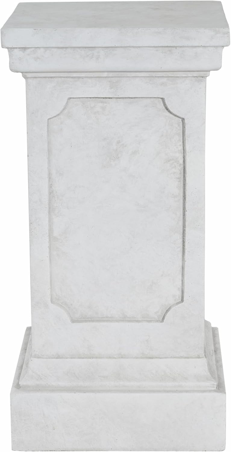 Decorative Roman Column Pedestal Column Plant Stand, Vintage European Style Classical Garden Pillar, Indoor Outdoor Decor, Pedestal Columns Plants Standing for Entryway Garden Yard Home (Antique White/25.75''H)