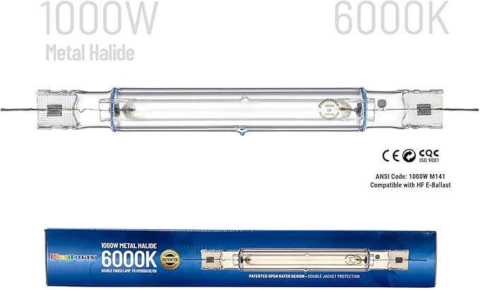 UltraGrow – Classic 1000W DE Double Ended HID Grow Light System with HID Bulb, Dimmable Ballast for Indoor Growing (Classic & MH)