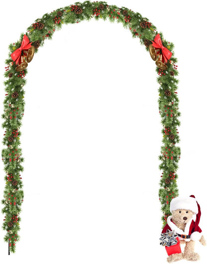 Metal Garden Arbor - 7'7"H x 3'11"W Outdoor Steel Arch Pergola Arbor for Climbing Plants Wedding Decoration