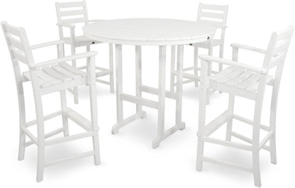 Trex Outdoor Furniture TXRBT248CW Monterey Bay Round Bar Table, 48-Inch, Classic White