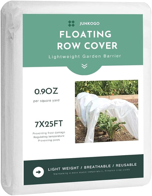 Plant Freeze Protection Cover, 7x25ft Frost Cloth Winter Garden Blanket, Floating Row Cover for Cold Weather and Shade, Perfect for Outdoor Vegetables, Trees, Greenhouse