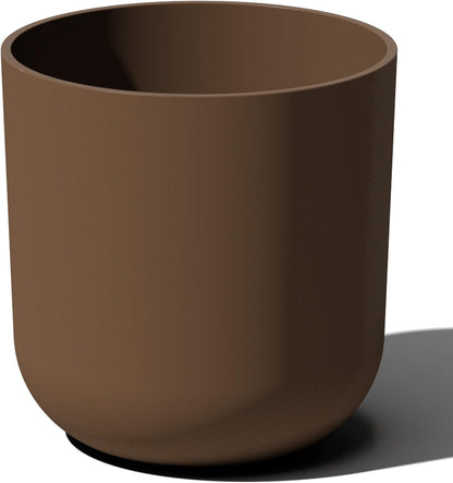 Veradek Round Lima Planter Pots for Indoor/Outdoor Garden Use | Made from Plastic & Concrete w/Drainage Holes | Modern Décor for Tall Plants, Flowers, Trees