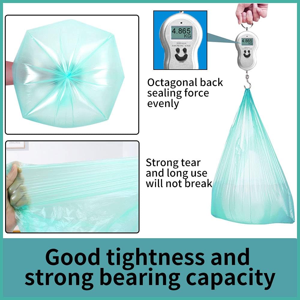 Trash Bags, 5 Rolls/100 Counts Small Garbage Bags for Office, Kitchen,Bedroom Waste Bin,Colorful Portable Strong Rubbish Bags,Wastebasket Bags…