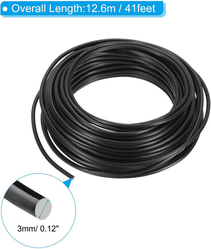 PATIKIL 3mm x 41ft Bonsai Training Wire,Floral Wire Stems Anodized Aluminum Tree Wire for Gardening Branch Fixing,Black