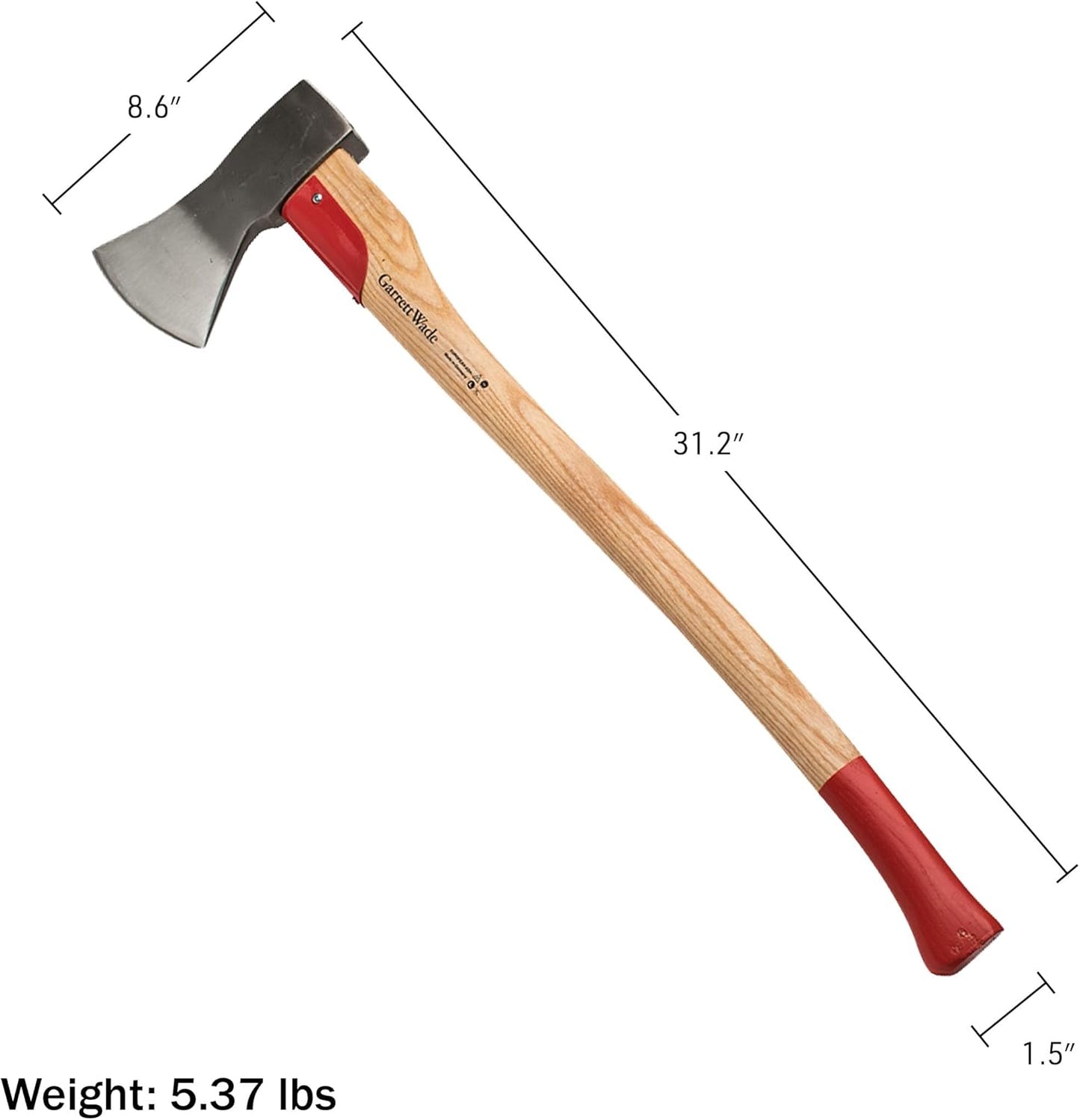 Forest Maul Wood Splitter Axe - 31” Tree Felling Wood Splitting Axe with Ash Handle and Steel Log Splitter Wedge Blade - German-Made Splitting Maul - Camping and Bushcraft Gear by Kings County Tools