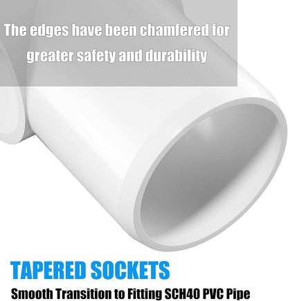 20PCS 4-Way PVC Fittings, 1/2Inch PVC Pipe Fittings for SCH40 PVC Pipe, Heavy Duty PVC Furniture Grade Fitting Connectors for Water Supplies Build PVC Furniture DIY Garden Shelf Greenhouse