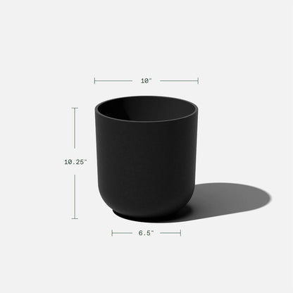 Veradek Round Black Plastic Planter Pots for Indoor/Outdoor Garden Use, with Drainage Holes, Suitable for Small to Large Succulent Plants, Flowers, Modern Interior Plants