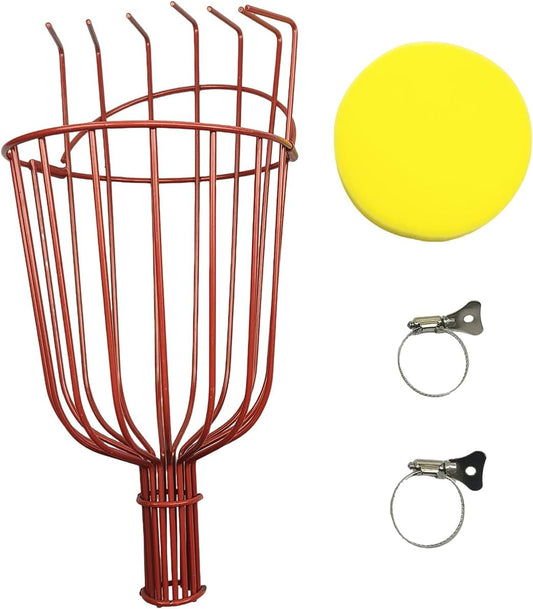 Stainless Steel Fruit Picker Basket Tool for Apple, Cherry, Berry, Orange, Blueberry, Mango, Avocado, Lemon, Peach Harvesting (Only Head)