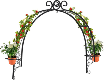 Kintness Steel Garden Window Trellis Arch - Wall-Mounted Garden Arbor for Climbing Plants Roses Vines Support Rack Decoration