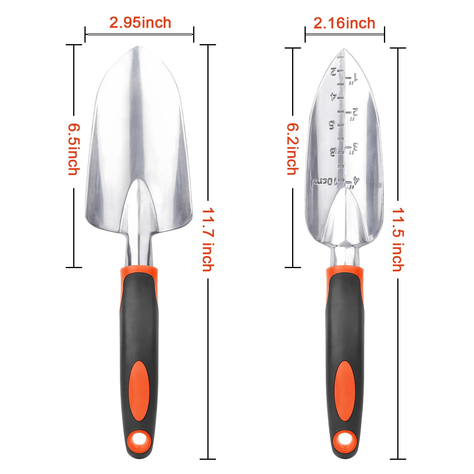 Garden Shovel Trowel Garden Tool Set, 2 Pack Heavy Duty Gardening Tools Set Include Wide Garden