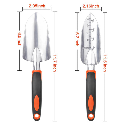 Garden Shovel Trowel Garden Tool Set, 2 Pack Heavy Duty Gardening Tools Set Include Wide Garden