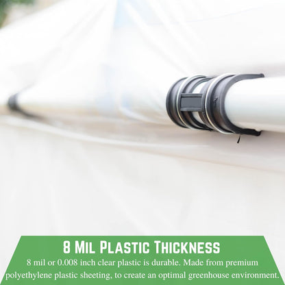 Farm Plastic Supply - Clear Greenhouse Plastic Sheeting - Ultra Durable - 8 mil - (26' x 100') - 4 Year UV Resistant Polyethylene Greenhouse Film for Gardening, Farming, Agriculture