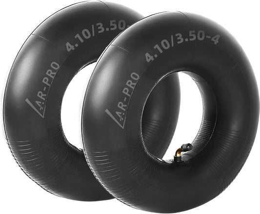 4.10/3.50-4 Heavy Duty Replacement Inner Tube with TR-87 Bent Valve Stem (2-Pack) - for