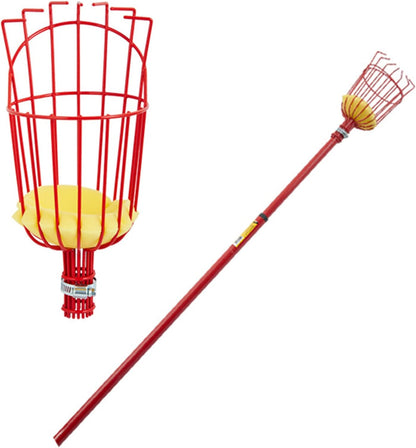 Fruit Picker Pole with Basket Apple Orange Picker Tool Tree Fruit Catcher Fruit Picking Equipment for Getting Fruits Lemons Apples