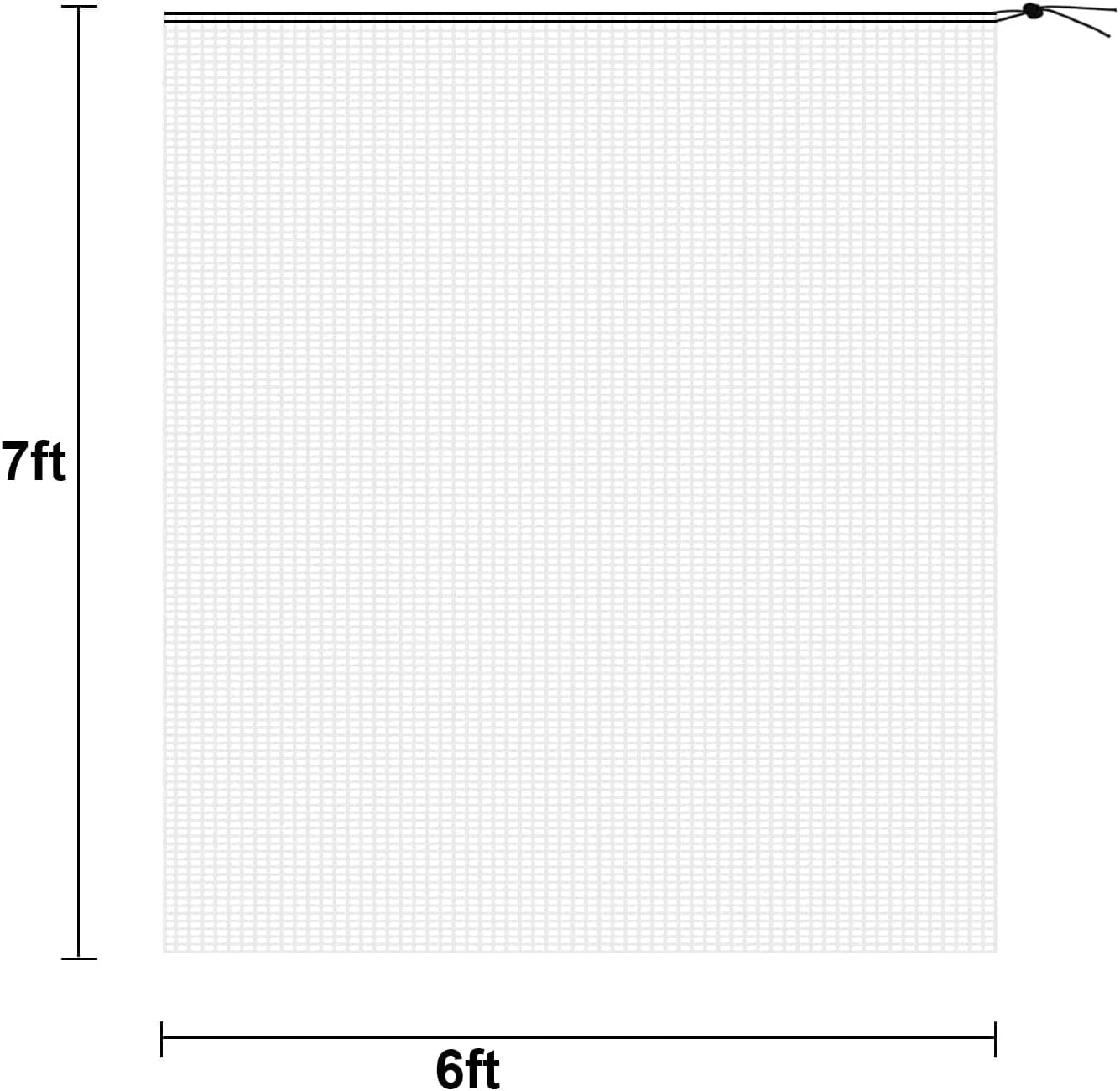 6 x 7 Feet Insect Bird Barrier Netting Mesh with Drawstring, Garden Bug Netting Plant Cover for Protect Plant Fruits Flower from Insect Bird Eating