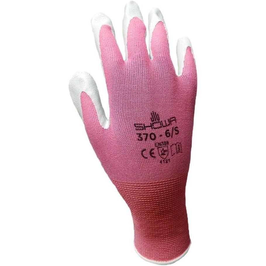 Showa Atlas 370 Garden Club Gloves. Assorted Colors - 4 Pack. Size Medium