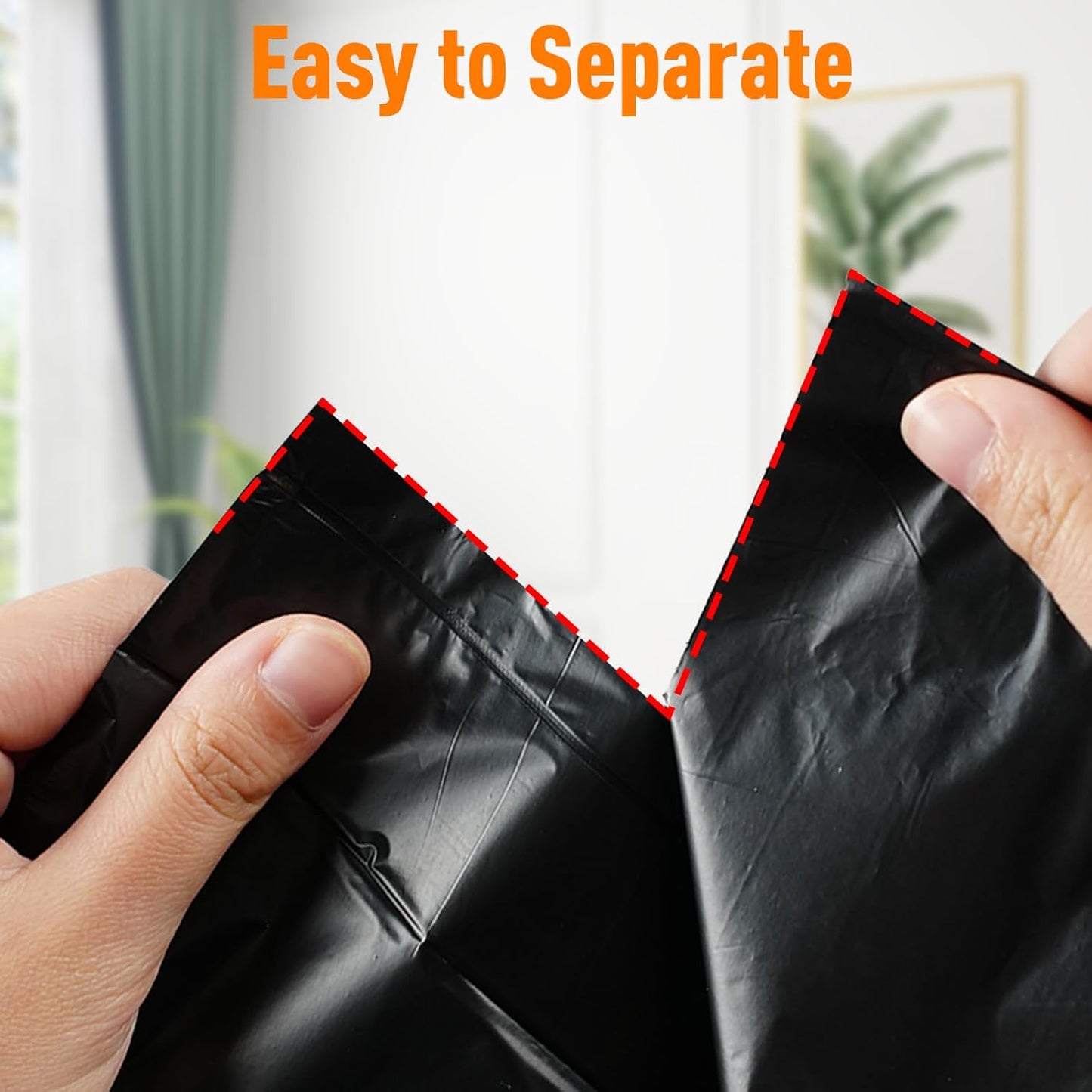 O2frepak 8 Gallon Multipurpose Tear-Resistant Trash Bags,Heavy Duty,Tastless and Black Garbage Bags (100 Count,50x60cm)