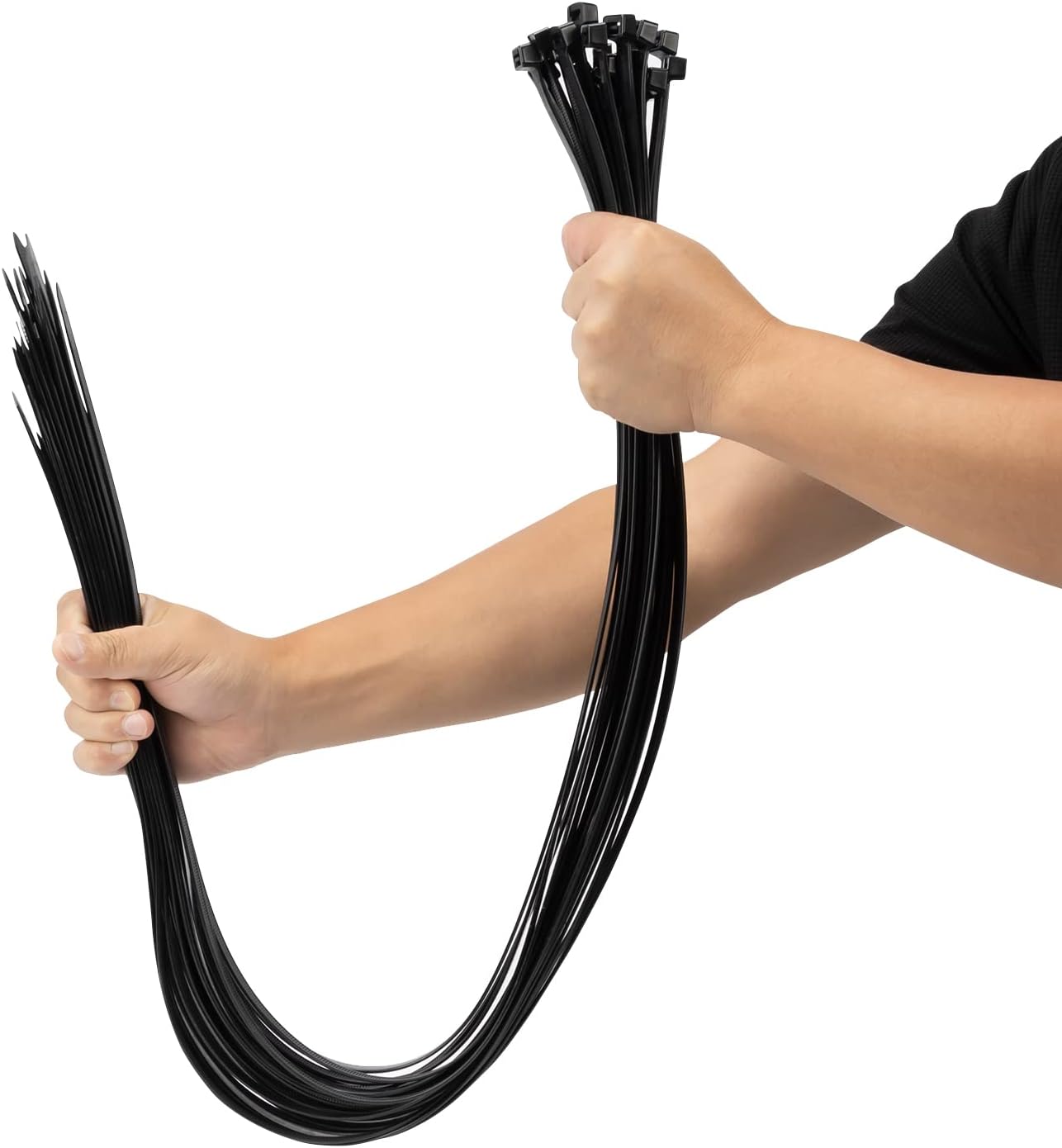 XINGO 36 Inch Black Large Zip Ties Heavy Duty 40 PCS, 200 LBS Ultra Strong Plastic Wire Ties, Large Cable Ties Extra Long Tie Wraps, Indoor and Outdoor UV Resistant