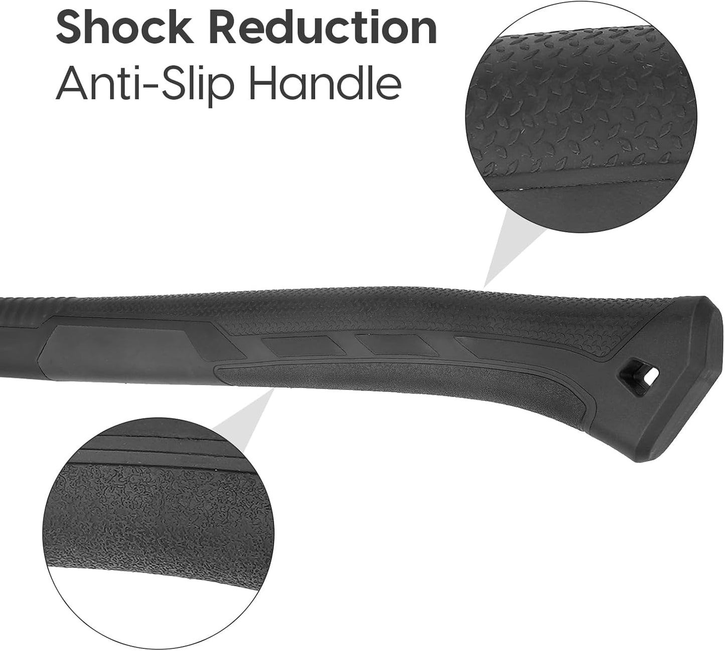 36" Splitting Maul, 6.8Lbs Chopping Splitting Axe for Firewood Splitting, Forged Carbon Steel Heavy Duty Maul, Fiberglass Shock Reduction Handle with Anti-Slip Rubber Grip