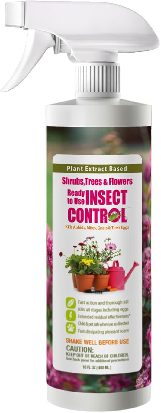 EcoVenger (by EcoRaider) Garden & Plant Insect Control 16 oz, Kills Aphids, Mealybugs, Red Spiders, Armyworms and Gnats All Stages and Eggs, Indoor/Outdoor, Plant-Based, Non-Toxic Child & Pet Safe