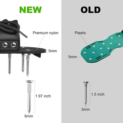 Aerator Shoes, Lawn Aerator Shoes for Grass with Hook and Adaptable Straps Heavy Duty Soil Aerator Lawn Spike Shoes for Aerating Garden Grass Yard Patio