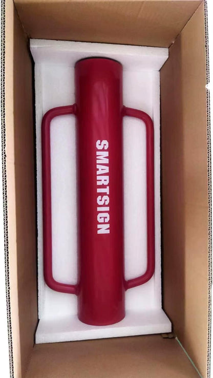 SmartSign Post Driver, Heavy Duty 22 lb Steel Post Pounder for Sign Posts/U-Channels/Fence Posts, Red